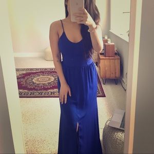 Royal blue tank maxi dress- Size Small